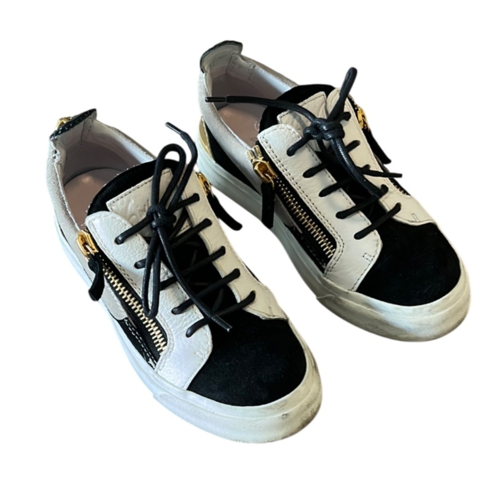 Giuseppe Zanotti Design Triple Zip Sneakers Sz 5.5 US / 35.5 EU